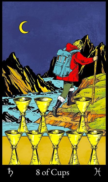 8 Of Cups Tarot, 8 Of Cups, Kartu Tarot, Career Astrology, Tarot Card Readings, Saturn Return, Cups Tarot, Flow Of Life, Tarot Meanings