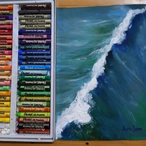 🌊 Oil pastels 🎨 #pastelart #monterrey #oleopastel #pentel Christmas Oil Pastel Art, Pentel Oil Pastels, Oil Pastel Tutorial, Pastel Scene, Oil Pastel Art, Oil Pastels, Pastel Art, Oil Pastel, Winter Wonderland