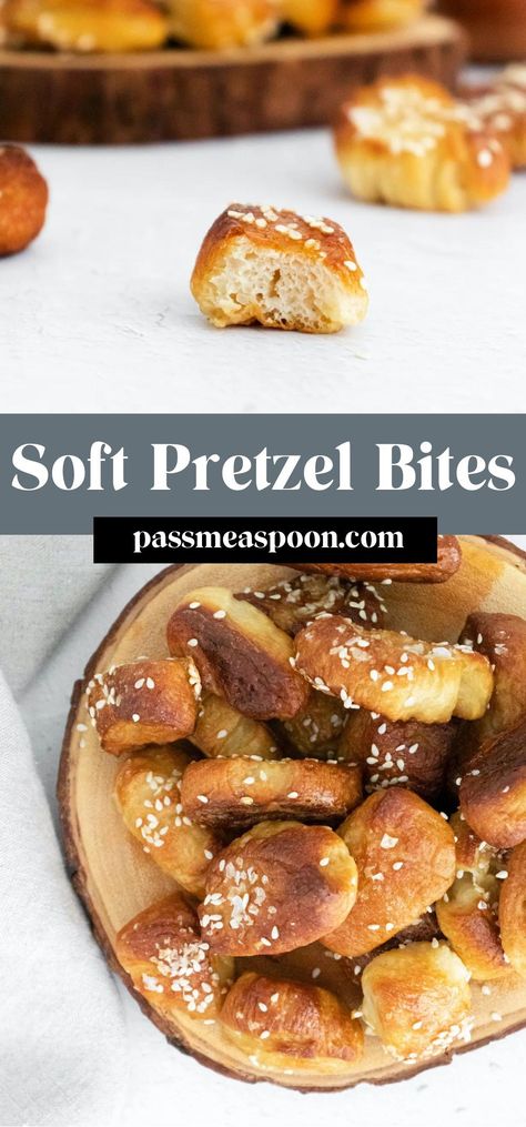 Skip the freezer section and make your own fresh from the oven, soft Pretzel Bites, perfect as an easy afternoon snack or game day appetizer! Soft Pretzel Bites, Homemade Pretzels, Soft Pretzel, Game Day Appetizers, Holiday Dessert Recipes, Afternoon Snack, Soft Pretzels, Dessert Sauces, Game Day Food