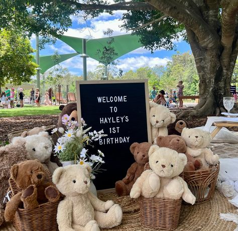 Our Teddy Bear Picnic is a popular choice of our themes and versatile across many different occasions. We’ve had baby showers, birthdays for little ones and also corporate events. 🧸🧺🐻 Take a look at the different setups we have created around this theme both DIY and from our own setups. 🤩🤩🤩 . . . . . #teddybeartheme #teddybearpicnic #wecanbearlywait #wecanbearlywaitbabyshower #babyshower #babyshowerideas #babyshowergoldcoast Baby Birthday Picnic, Teddy Bear Birthday Theme, Baby Bear Birthday Party, Teddy Bear Picnic Birthday Party, Teddy Bear Baby Shower Theme, Teddy Bear Birthday Party, Picnic Baby Showers, Diy Teddy Bear, Bear Baby Shower Theme