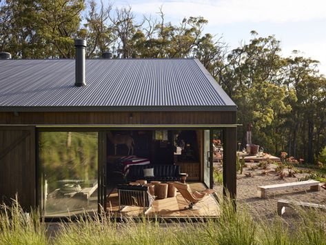 COLORBOND® Steel Shed House Australia, Liveable Sheds Australia, Liveable Shed, Shed Homes Australia, Bush Retreat, Cabin Architecture, Bush House, Gable House, Steel Sheds