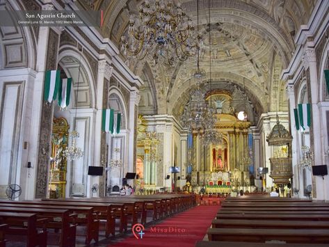 San Agustin Church General Luna St, Intramuros, Manila, 1002 Metro Manila The San Agustin Church (aka Immaculate Conception Parish) is the oldest stone church in the Philippines, and is one of the four Spanish Colonial-era baroque churches to be included in UNESCO's World Heritage List. San Agustin Church, General Luna, Intramuros Manila, Immaculate Conception, Manila Philippines, Spanish Colonial, Old Stone, Metro Manila, Our Lady