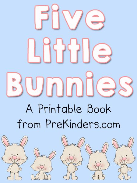 This printable book for the traditional rhyme "Five Little Bunnies" will help preschool children practice counting and simple subtraction skills. Easter Theme Activities, Spring Theme Activities, Preschool Fingerplays, Simple Subtraction, Easter Activities For Preschool, Bunny Book, Easter Books, Theme Activities, Easter Preschool