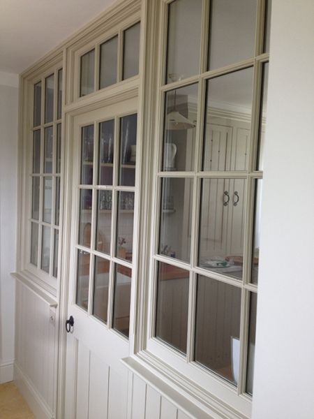 internal screen by www.goosejoinery.co.uk Internal Windows Between Rooms, Internal Window Between Rooms, Lounge Blinds, Stair Door, Glazed Partition, Mud Room Laundry Room Combo, Farmhouse Colonial, Sas Entree, Pantry Inspiration