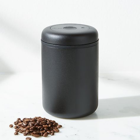 Coffee and Tea Accessories | Crate and Barrel Canada Modern Kitchen Canisters, Coffee Bar Accessories, Coffee Canister, Coffee Espresso, Canister Vacuum, Coffee Accessories, Kitchen Canisters, Coffee Station, Vacuum Pump