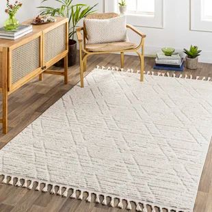 Well Woven Loop-De-Loop Looped Beige Rug | Wayfair Light Grey Rug, Bedroom Area Rug, Surya Rugs, Cream Area Rug, Cream Rug, Geometric Area Rug, Azilal Rug, Ivory Rug, Hand Tufted Rugs