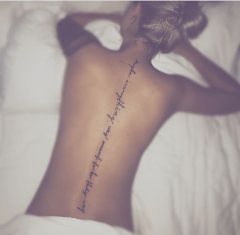 Spine tattoo Spinal Cord Tattoos For Women, Spinal Cord Tattoo, Cord Tattoo, Hippie Tattoos, Spine Tattoo Quotes, Let It Bleed, Hippie Tattoo, Free Tattoo Designs, Tattoo Quotes For Women