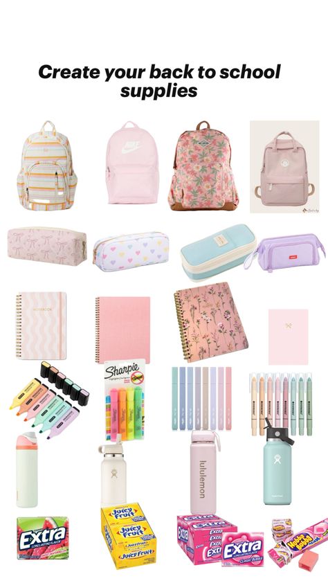 Cute School Ideas, School Packing, Preppy Items, Funny Nicknames For Friends, Nicknames For Friends, Uni Essentials, Middle School Supplies, Middle School Essentials, Road Trip Bag