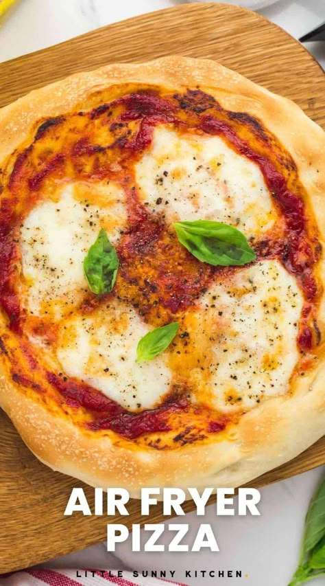 Boboli Pizza Recipes, Air Fryer Pizza, Little Sunny Kitchen, Individual Pizzas, Easy Crepe Recipe, Pizza Fritta, Recipe Hacks, Sunny Kitchen, Pizza Fries