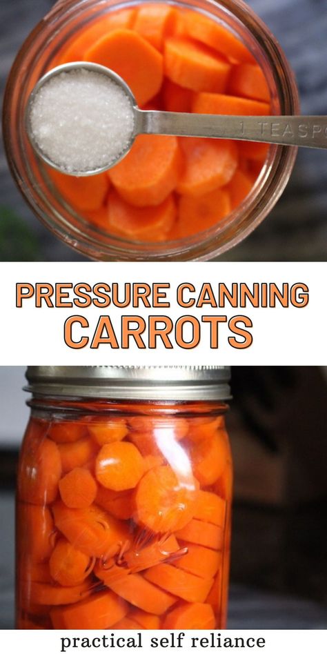 How To Pressure Can Carrots, Pressure Can Carrots, Canning Carrots Pressure Cooker, Best Things To Can For Beginners, Easiest Canning Recipes, Pressure Canned Carrots, Pressure Canning Corn, Pressure Canning Carrots, Can Carrots Recipe