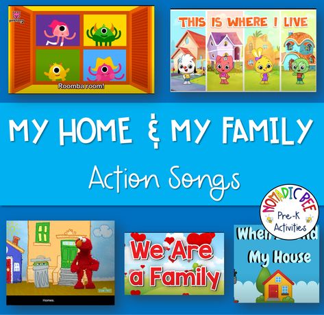 What better way to learn all about our families and our homes than through some fun Action Songs & Rhymes?! The songs in this post will get your kids grooving in no time at all. Enjoy! Family Songs For Preschool, Songs About Family For Preschoolers, Preschool Families Unit, Preschool Families Activities, Toddler Storytime, Best Nursery Rhymes, Preschool Family, Nursery Rhymes Preschool, Storytime Ideas