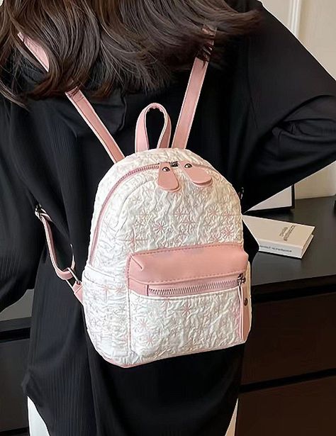 Tas Ransel Aesthetic, Ransel Aesthetic, Tas Celine, Shopee Finds, Study Tour, Fancy Sandals, Aesthetic Backpack, Luxury Bags Collection, Girly Bags