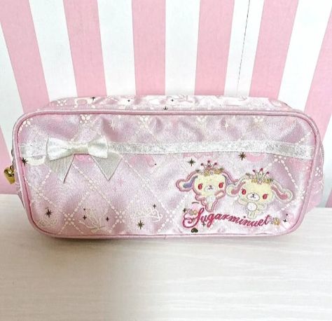 Kawaii Pink School Pouch, Cute Pink Stationery With Zipper Pouch, Pink Kawaii Pouch Pencil Case, Pink Kawaii Rectangular Pencil Case, Cutecore Pencil Case, Memo Pad Design, Stationery Obsession, School Bag Essentials, Cute School Stationary