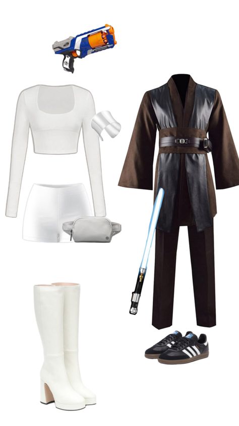 Anakin Costume, Padme And Anakin, Padme Costume, Halloween Parejas, Anakin And Padme, Halloween Costume Idea, Couples Halloween Outfits, Halloween Costume Outfits, Couple Halloween