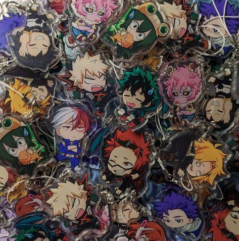 Individual Hero Class 1A Fishing Charms - Etsy.de My Hero Academia Keychain, Mha Keychains, Mha Merch, Things I Wanna Buy, Anime Funny Moments, Anime Crafts, Easy Diy Art, Paper Crafts For Kids, Manga Covers