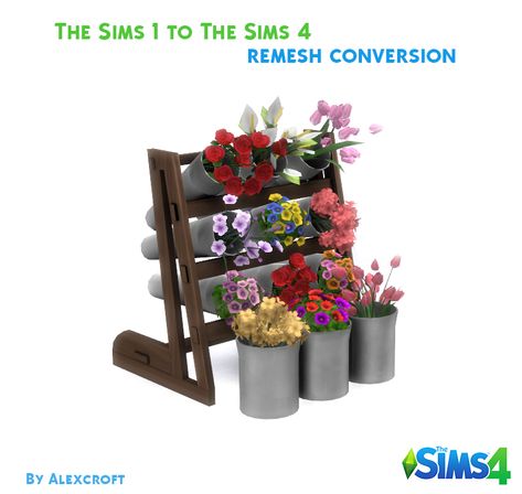 Mod The Sims - Flower Display Conversion/Remesh from The Sims 1 Hot Date Sims 4 Studio, Sims 4 Clutter, Mod Decor, Pelo Sims, Flower Store, Sims 4 Update, Sims 4 Cc Packs, Sims 4 Cc Furniture, Sims 4 Collections