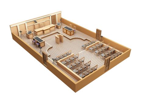 Courtroom Layout, Megamind Movie, Around The World Theme, 3d Image, Library Ideas, Elite Socks, Kids Activities, 3d Illustration, Set Design