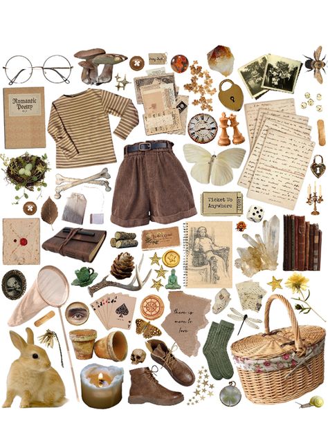 foraging Outfit | ShopLook Foraging Outfit, Light Academia Outfit, Fairycore Fashion, Mushroom Hunting, Fairycore Aesthetic, Grunge Fairycore, Aesthetic Moodboard, Gardening Outfit, Friends Mom