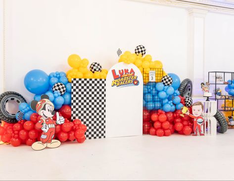 All the things your need for your next racer party! Mickey Mouse Racing Birthday, Mickey And The Roadster Racers Birthday, Mickey Mouse Race Car Party, Mickey Mouse Road Racers Birthday Party, Mickey Racers Birthday Party, Mickey Mouse Racers Birthday, Mickey And The Roadster Racers Party, Mickey Mouse Roadster Racers Birthday, Food Truck Tacos