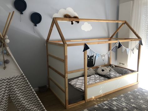 Floor Bed Hack, Kura Floor Bed Hack, Ikea Kura Floor Bed, Kura Floor Bed, Ikea Kura Floor Bed Hack, Ikea Kura Hack, Kura Hack, Ikea Nursery, Toddler Boy Room Decor