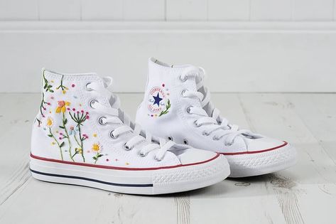 emboidery stitches flowers converse