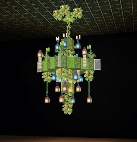 Chandelier Design Modern, Minecraft Chandelier, Yellow Chandelier, Minecraft Garden, Minecraft Modern, Minecraft Cottage, Cool Minecraft Creations, Minecraft Room, Cute Minecraft Houses