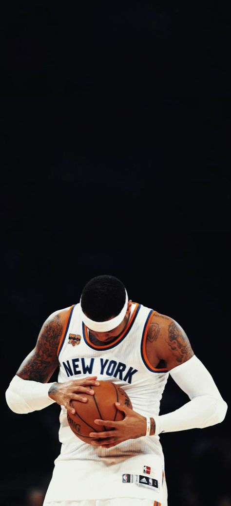 Carmelo Anthony Knicks Wallpaper, Carmelo Wallpaper, Ny Knicks Wallpaper, New York Knicks Aesthetic, Nba Iphone Wallpaper, Carmelo Anthony Aesthetic, Knicks Aesthetic, Carmelo Anthony Wallpapers, Nba Wallpapers Iphone