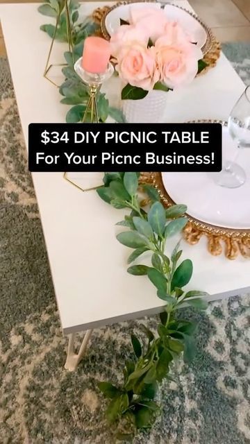 Low Picnic Table Ideas, How To Make A Low Picnic Table, Boho Picnic Party Low Tables Diy, Diy Low Profile Picnic Table, How To Make A Floor Picnic Table, Diy Picnic Birthday Party, Boho Low Table, Low To Ground Picnic Table Diy, Diy Low Picnic Table Outdoor Dining