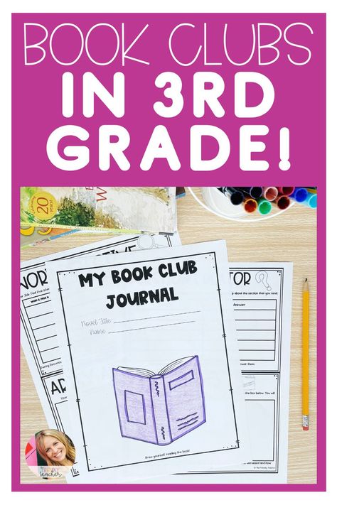 Use book clubs at the end of the year to engage your 3rd grade students in reading! Book clubs are a great way to grow readers and help students think critically about reading. This book club resource includes student book club jobs, and planning pages for assigning different chapters! Book Clubs Elementary School, Elementary Book Club Activities, Book Clubs 3rd Grade, Third Grade Book Clubs, Third Grade Novel Study, Lit Circles Elementary, Novel Studies For 3rd Grade, Second Grade Novel Study, Book Club Elementary School