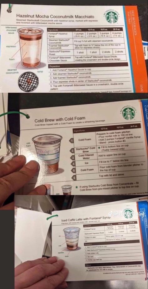 Starbucks Recipe Cards, Starbucks Barista Training, Coconut Milk Latte, Espresso Drink Recipes, Coffee Steam, Espresso Recipes, Easy Coffee Recipes, Starbucks Barista, Copycat Starbucks Recipes