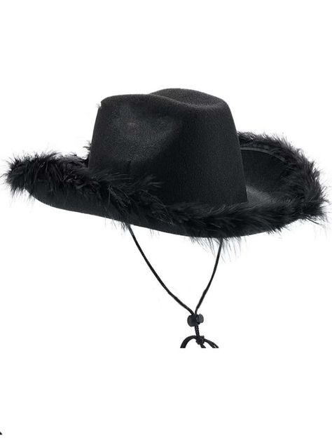 Free Returns ✓ Free Shipping On Orders $49+ ✓. Fuzzy Trim Cowboy Hat- Hats at SHEIN. Sombrero Cowboy, Outfits Juvenil, Denim Party, Pink Cowboy Hat, Halloween Carnival Party, Looks Country, Felt Cowboy Hats, Chapeau Cowboy, Hat Decoration