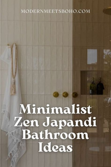 Find minimalist Zen Japandi bathroom ideas that combine Scandinavian 'hygge' with Japanese minimalism. Create a serene, functional Japandi-style bathroom with these modern Zen design tips. Explore the best minimalist zen Japandi bathrooms here! Bathroom Inspiration Minimalist, Mid Japandi, Bathroom Minimalist Decor, Bathroom Design Small Minimalist, Minimalist Bathroom Inspiration, Japandi Bathroom Ideas, Wabi Sabi Boho, Minimalist Room Design, Japandi Style Interior Design