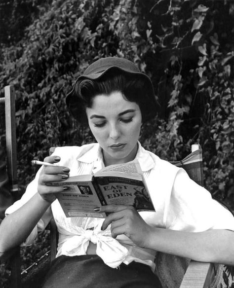 READ THE BOOK - Joan Collins reads "East of Eden" Celebrities Reading, People Reading, Fyodor Dostoevsky, East Of Eden, Interracial Relationships, John Steinbeck, Joan Collins, Film Stars, Woman Reading