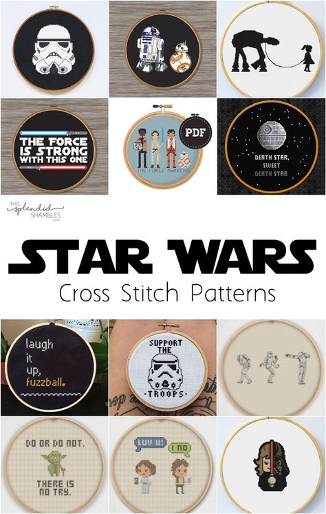 Star Wars Cross Stitch Patterns, Cross Stitch Star, Star Wars Cross Stitch, Star Wars Embroidery, Geeky Cross Stitch Patterns, Happy Star Wars Day, Funny Cross Stitch Patterns, Crochet Shell Stitch, Star Wars Tattoo