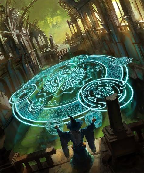 Card: Grand Summoning Magic Seal Fantasy Art, Summoning Aesthetic, Tiamat Dragon, Elemental Magic, Deck Building, Magic Design, Magic Aesthetic, Magic Circle, Fantasy Concept Art