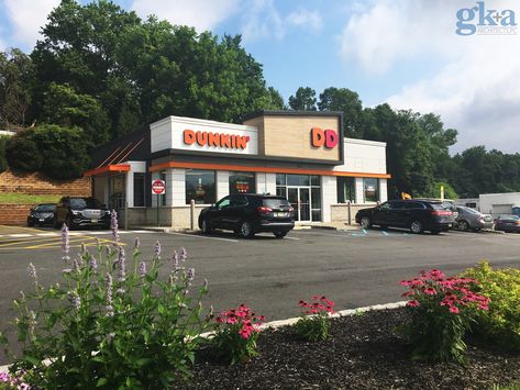 Remodel of a standalone Dunkin’ with drive thru to the new Next Generation Image in Rockaway NJ #gkanda #gkandaArchitects #garyklieschandassociate #gka #Arhitects #gkaarchitects Quick Service Restaurant, Drive Thru, Next Generation, Donuts, Architects, Drive, Restaurant, House Styles, Design