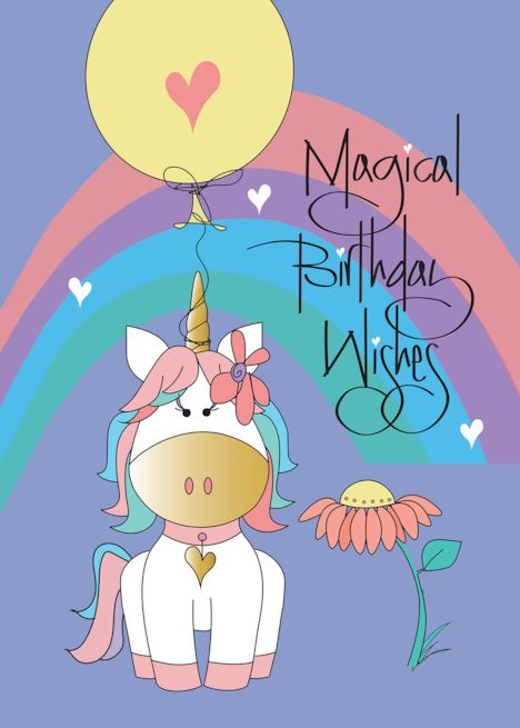 Birthday with Rainbow Magical Birthday Wishes with White Unicorn card Business Card Template Psd, Rainbow Unicorn Birthday, Unicorn Card, Simple Birthday Cards, Magical Rainbow, Simple Birthday, White Unicorn, Birthday Wishes Cards, Name Card