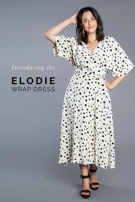 Introducing the Elodie Wrap Dress pattern! | Closet Case Files | Bloglovin’ Style A Wrap Dress, Wrap Dress Pattern Free, Elodie Wrap Dress, Diy Wrap Dress, Midi Dress Pattern, Closet Core Patterns, Wrap Dress Sewing Patterns, Clothing Projects, Wrap Dress Pattern