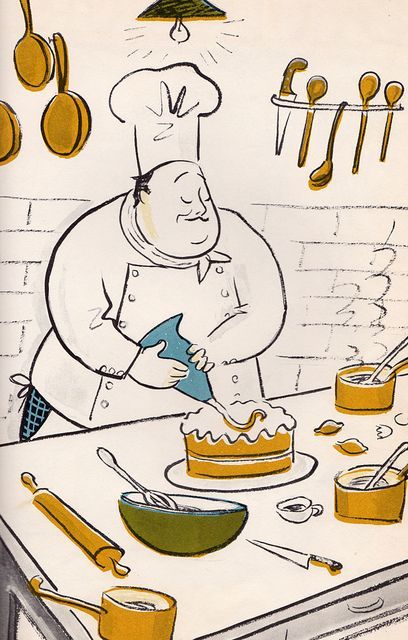 Mid Century Illustration, Picture Books Illustration, Illustration Food, Cooking Art, Retro Illustration, Childrens Illustrations, Children's Book Illustration, Food Illustrations, Retro Art