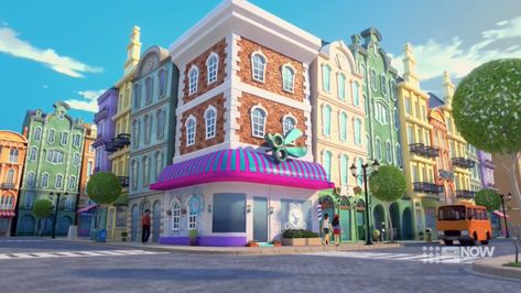 Lego Friends Characters, Cartoon Town, Cartoon City, San Myshuno, Secret Passageways, Perspective Drawing Architecture, City Gallery, Anime City, City Cartoon