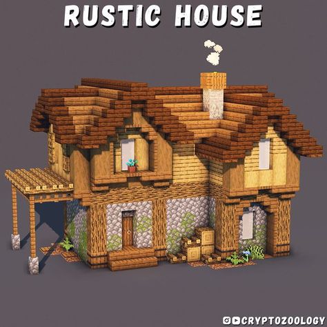 Minecraft Building Ideas Medieval House, Cobblestone House Minecraft, Minecraft Medieval Village Houses, Medival House Ideas Minecraft, Small Medieval House Minecraft, Minecraft House Ideas Cottage Core, Rustic Minecraft House, Minecraft House Ideas Cottage, Minecraft Village House