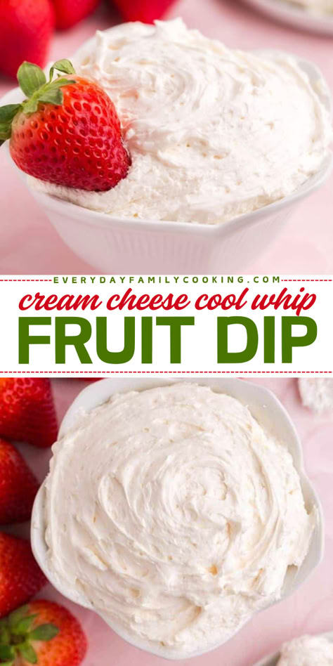 Check out this Cream Cheese Cool Whip Fruit Dip for an easy New Year appetizer! With just 4 ingredients, including cream cheese, powdered sugar, vanilla extract, and Cool Whip, it’s easy to prepare and perfect for your game day menu. Pair with apples, strawberries, grapes, and pineapples. Enjoy! Cream Cheese Cool Whip Fruit Dip, Whipped Fruit Dip, Dip For Fruit Cream Cheese, Dessert Dip With Cream Cheese, Fruit Dip With Cream Cheese And Fluff, Pineapple Dip Cream Cheese, Whip Cream Dip, Cream Cheese Dip For Fruit, Whipped Cream Cheese Dip