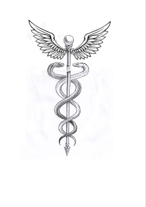 The Rod Of Asclepius Tattoo, Chiropractor Tattoo, Emergency Medicine Tattoo, Caduceus Tattoo Feminine, Physical Therapy Tattoo, Nurse Symbol Tattoo, Hospital Tattoo, Asclepius Tattoo, Medicine Tattoo