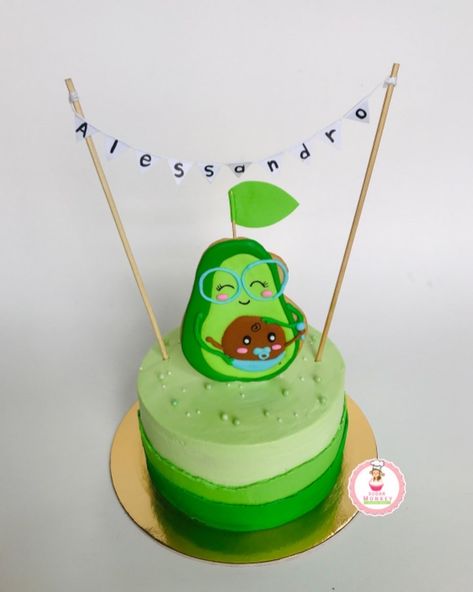 #minicake #avocado Avocado Birthday Cake Ideas, Avocado Birthday Cake, Avocado Cake Design, Avocado Smash Cake, Avocado Themed Smash Cake, Avocado Birthday Party Decorations, Avocado 1st Birthday Party Theme, Avocado Cake, Avocado Baby