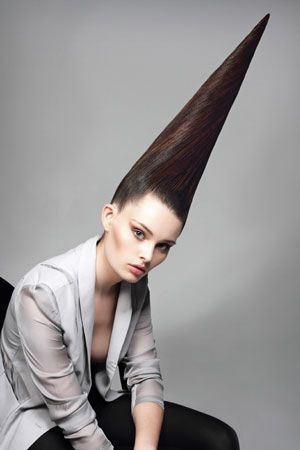 Cone Head, Haute Hair, Wacky Hair Days, Editorial Hair, Wacky Hair, Athletic Hairstyles, Hair Shows, Crazy Hair Days, Creative Hairstyles