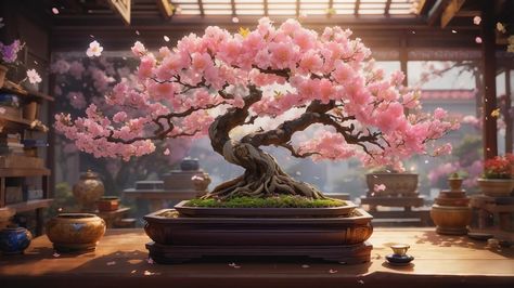 Premium AI Image | Cherry Blossom Bonsai Tree Cherry Blossom Bonsai, Bonsai Cherry Blossom, Bonsai Cherry Tree, Cherry Bonsai, Cherry Blossom Bonsai Tree, Cherry Blossom Branch, 3d Pen, Sakura Tree, Cherry Tree