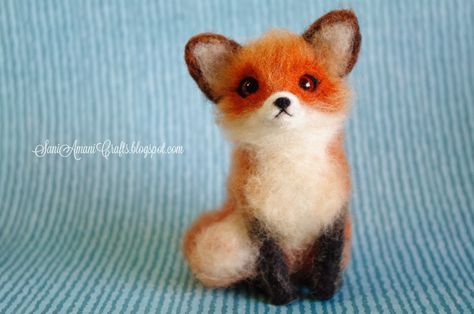 Tovad Ull, Needle Felted Fox, Hantverk Diy, Needle Felting Diy, Felt Fox, Needle Felting Tutorials, Felt Bunny, Needle Felting Projects, Felting Tutorials