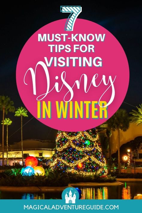 If you're planning a winter trip to Disney World, you'll love all of the special aspects of a winter Disney vacation! Get our tips and tricks for what to see and do during these cooler months. Disney In Winter, Disney World In December, Disney Christmas Vacation, Disney Winter, Band Trip, Disney Dream Cruise, Disney Essentials, Trip To Disney World, Disney World Christmas