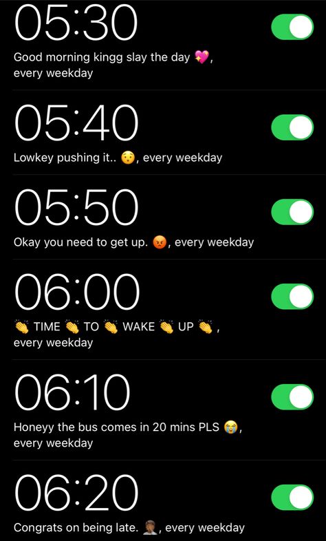 For y'all to have ideas for your morning alarms since school is starting 💖 Have a nice school year & STAY AWAY FROM THOSE TOXIC PEOPLE! Cute Alarm Names, Alarms For School, Alarm Name Ideas, Alarm Names, School Morning, Toxic People, Morning Routine, School Year, Wake Up