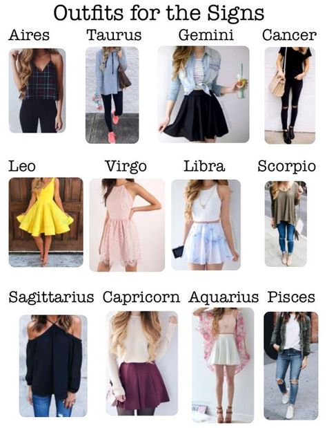 What is your zodiac sign? Zodiac Signs Outfits Style Inspiration, Zodiac Signs Outfits, Zodiac Clothes, Zodiac Sign Fashion, Zodiac Signs Chart, Zodiac Signs Sagittarius, Zodiac Signs Pisces, Zodiac Signs Leo, Zodiac Signs Gemini